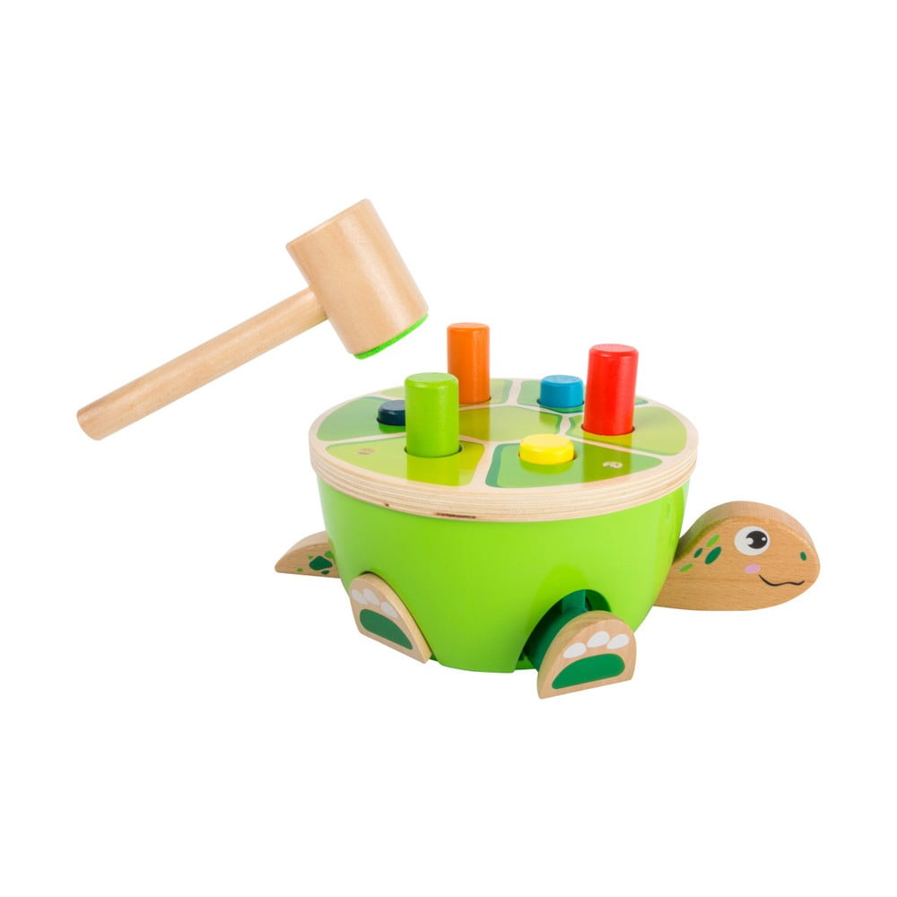 Jucărie cu ciocan din lemn pentru copii Legler Turtle Hammering bonami.ro imagine 2022