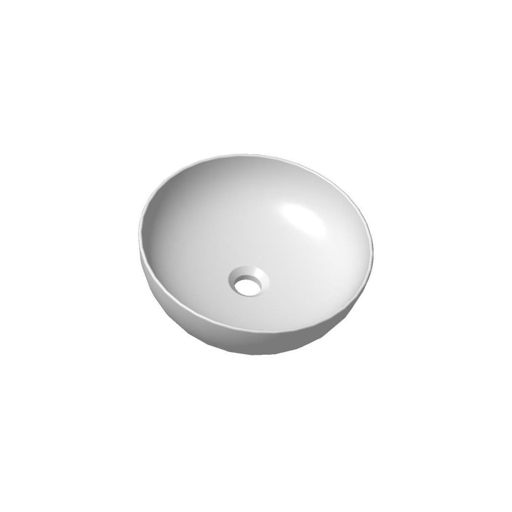  Chiuvetă albă rotundă din ceramică ø 40 cm Kleo – STOLKAR 