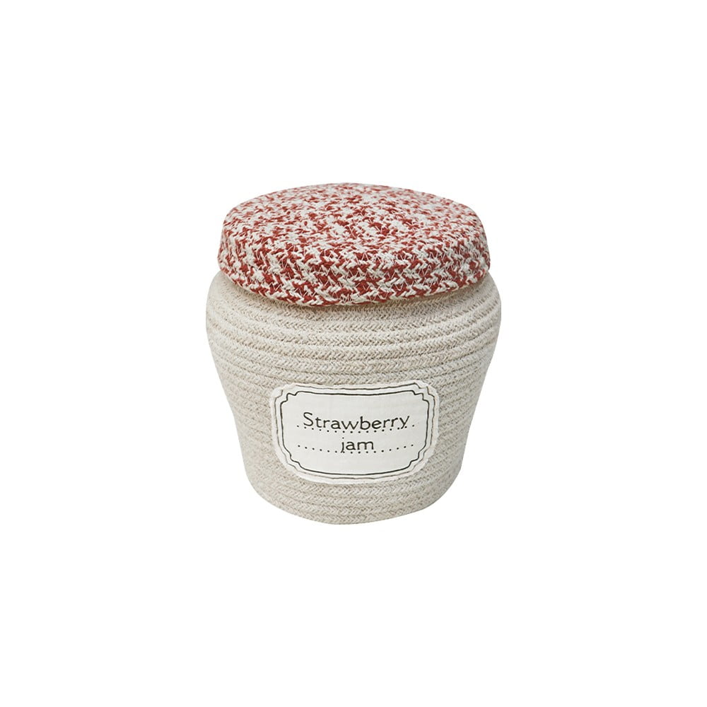 Coș de jucării pentru copii crem din material textil ø 20x23 cm Jam Jar – Lorena Canals