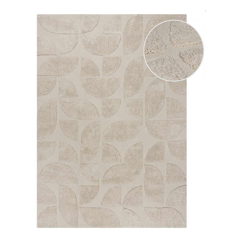 Covor crem țesut manual din bumbac 160x230 cm Ada Arch Geo – Flair Rugs