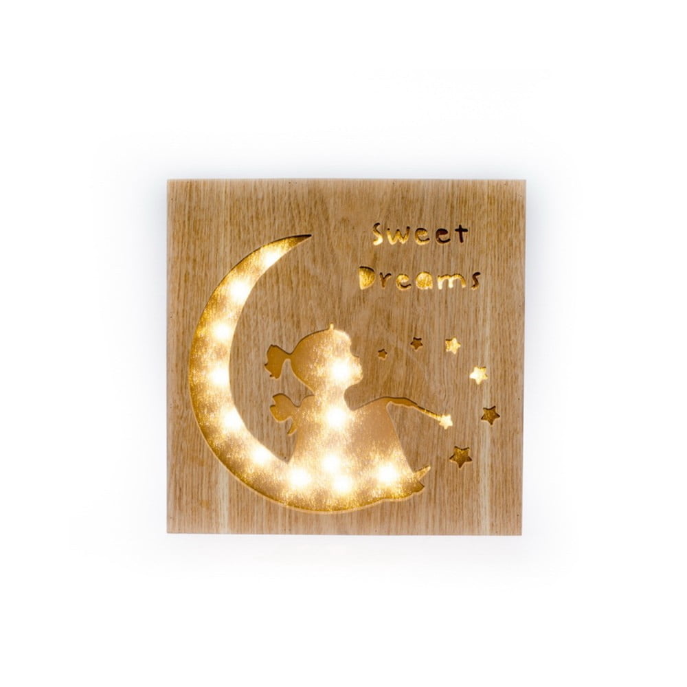 Poza Decoratiune luminoasa din lemn Dakls Sweet Dreams