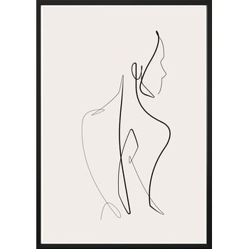 Poster cu ramă pentru perete sketchline/naked, 50 x 70 cm