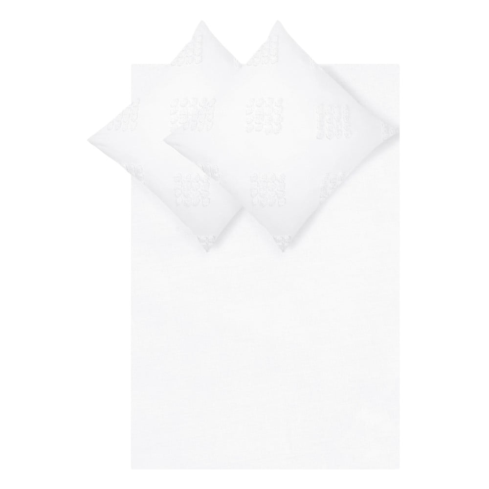 Lenjerie de pat din bumbac percale westwing collection fia, 200 x 200 cm, alb