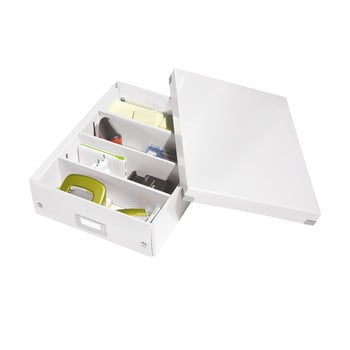 Cutie cu organizator leitz office, lungime 37 cm, alb