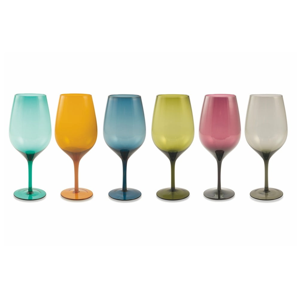 Set 6 pahare colorate pentru vin Villa d´Este Happy Goblets