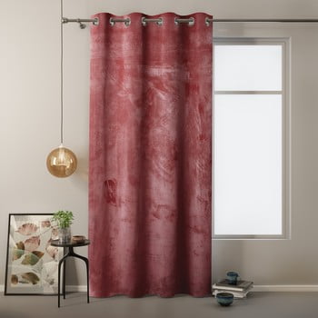 Draperie cu suprafață de catifea ameliahome velvet, 140 x 245 cm, roșu