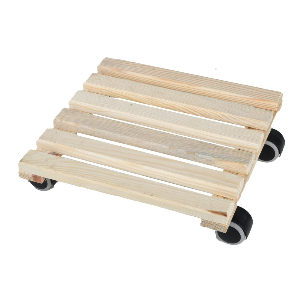 Suport din lemn cu roți pentru ghivece Esschert Design, 29 x 29 cm bonami.ro imagine 2022