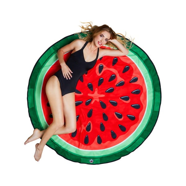 Pătură pentru plajă Big Mouth Inc. Watermelon, ⌀ 152 cm, formă pepene roșu