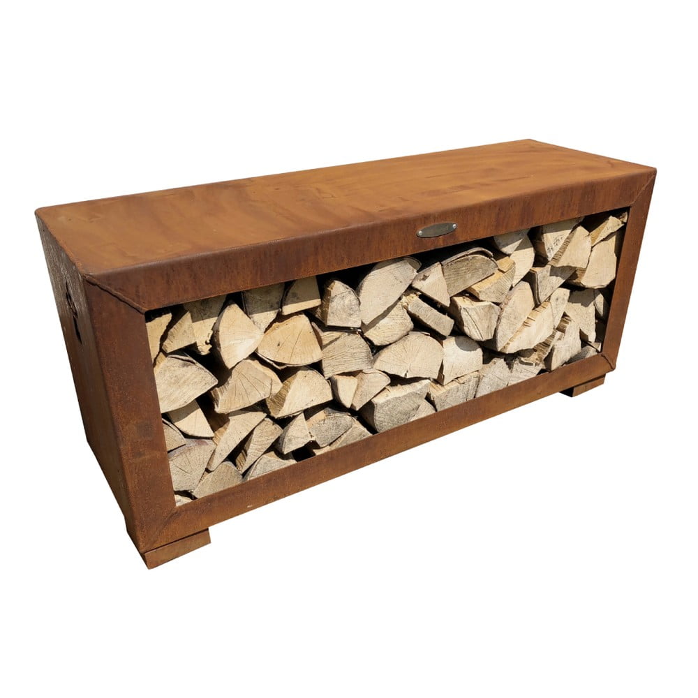 Cutie din oțel pentru depozitarea lemnelor Remundi, lățime 119 cm, maro bonami.ro