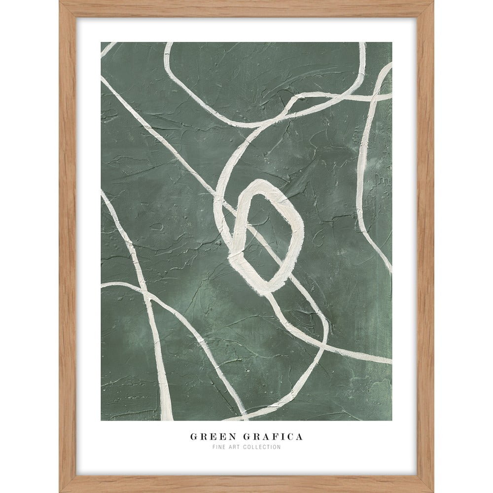 Poster cu ramă 32x42 cm Green Grafica – Malerifabrikken