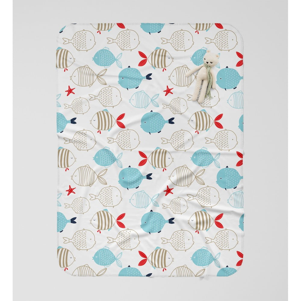 Pătură pentru copii albă 85x125 cm – oyo kids