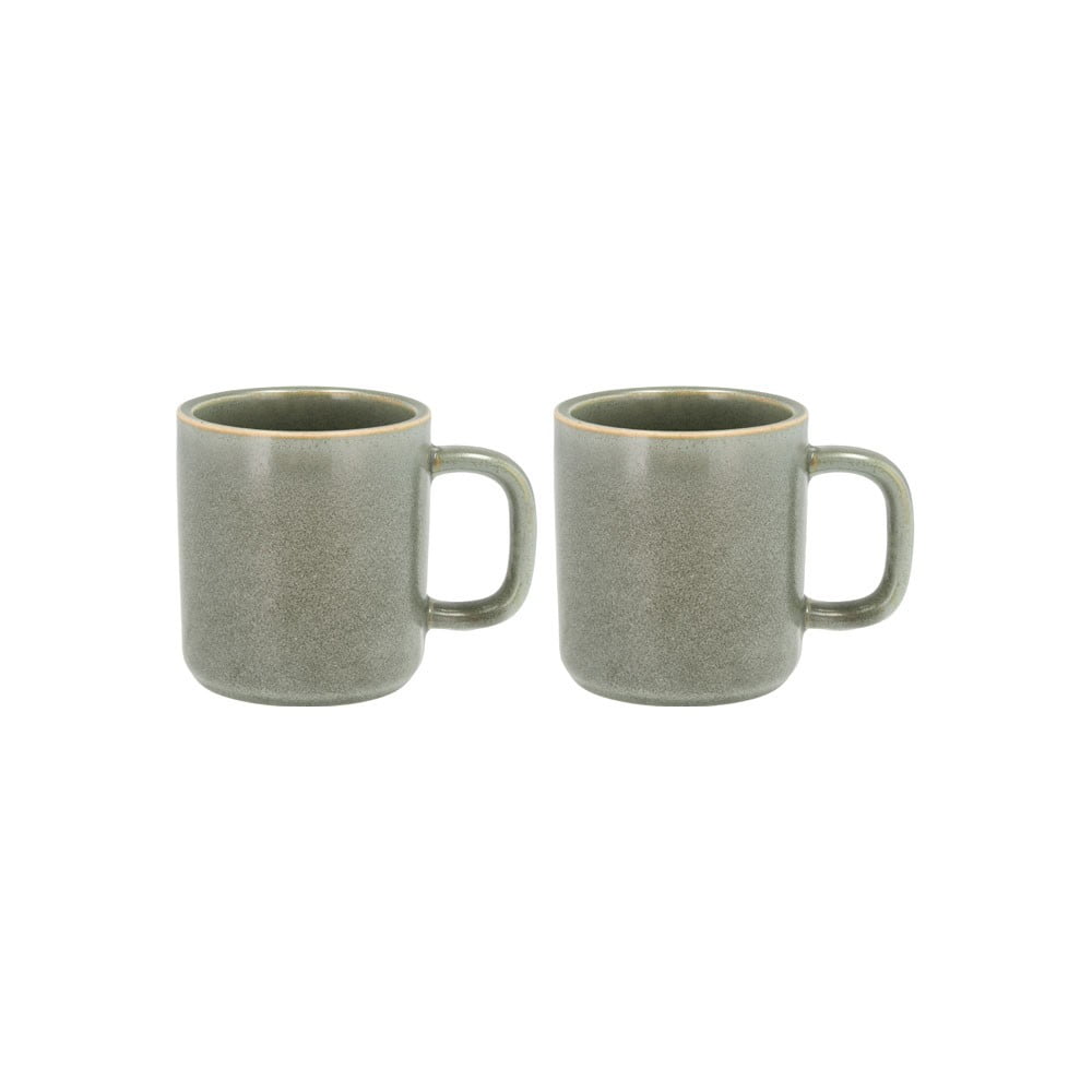 Set 2 căni din porțelan villa collection fjord, 250 ml, verde