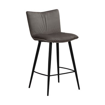 Scaun bar cu husă din catifea dan-form denmark join, gri, înălțime 103 cm
