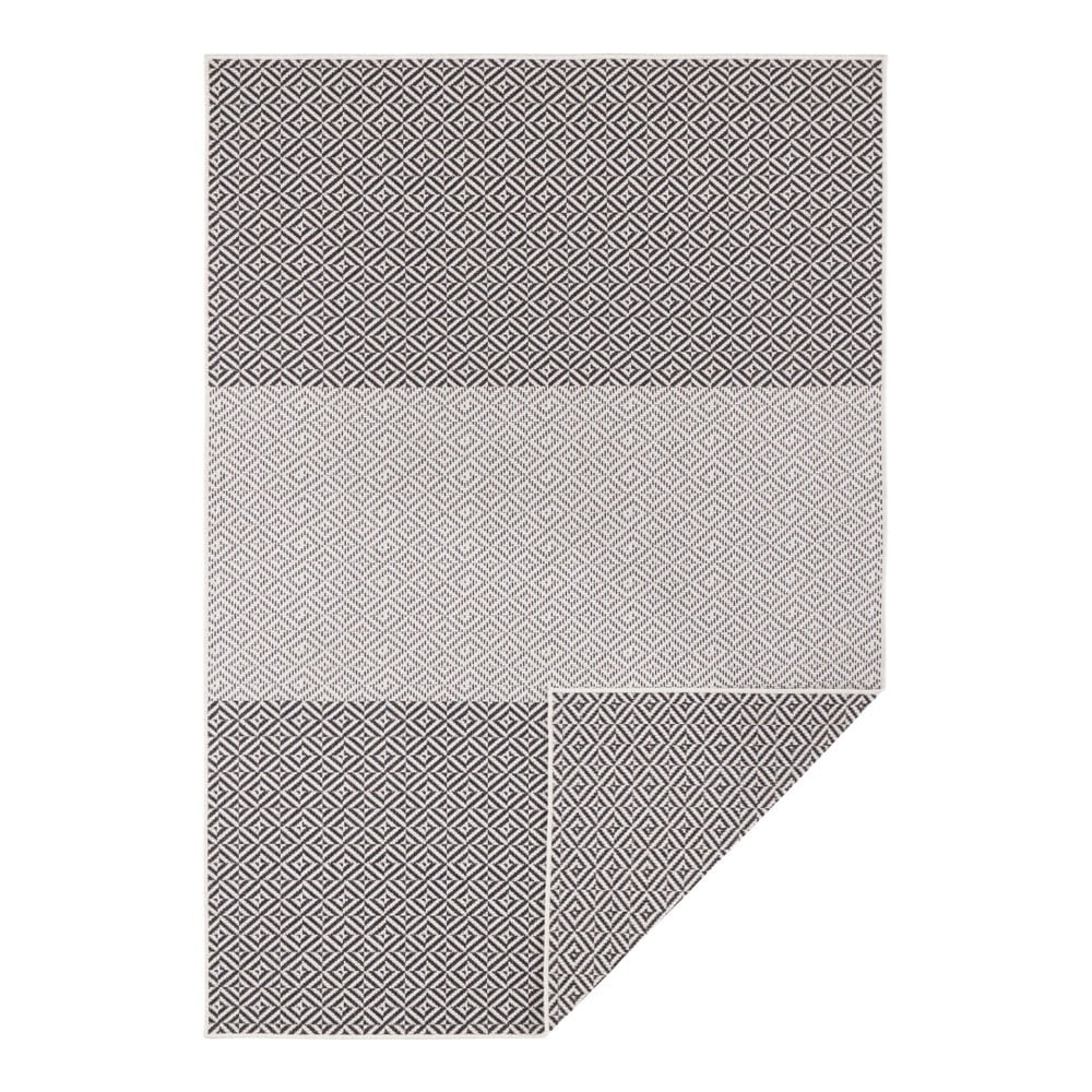 Covor reversibil adecvat interior/exterior NORTHRUGS Maui, 200 x 290 cm, negru – alb bonami.ro