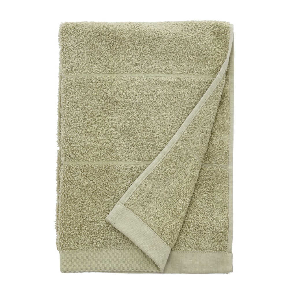 Prosop verde deschis din bumbac din frotir 50x100 cm Line – Södahl