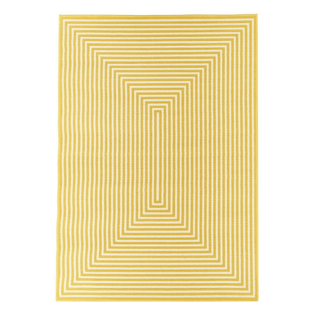 Covor pentru exterior Floorita Braid, 160 x 230 cm, galben