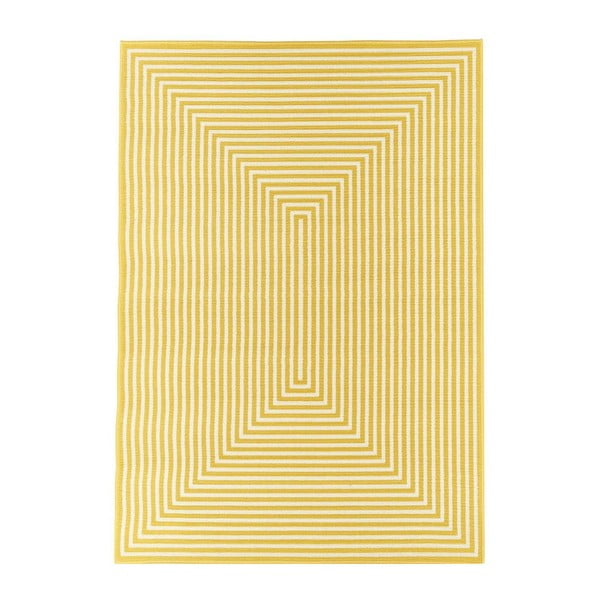 Covor adecvat pentru exterior Floorita Braid, 200 x 285 cm, galben
