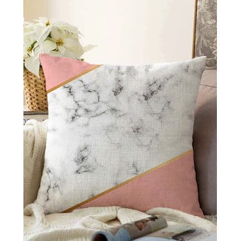 Față de pernă din amestec de bumbac minimalist cushion covers girly marble, 55 x 55 cm