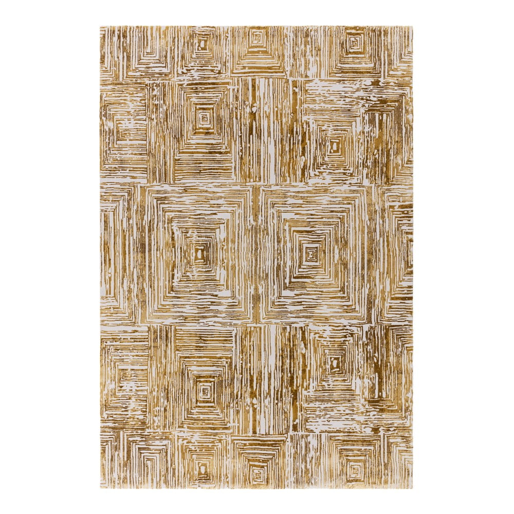 Covor auriu 120x170 cm Kuza Lines Gold – Asiatic Carpets