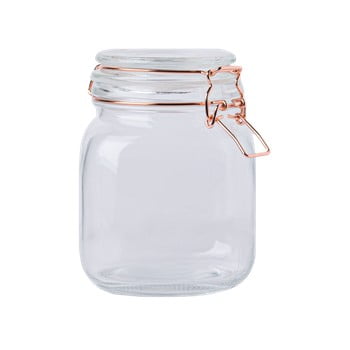 Recipient din sticlă cu detalii arămii sabichi,0,9 l