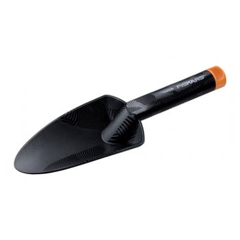 Lopățică de grădinărit din compozit din fibră de sticlă fiskars solid, lățime 8,4 cm, negru