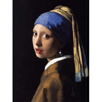 Reproducere tablou johannes vermeer - girl with a pearl earring, 40 x 30 cm