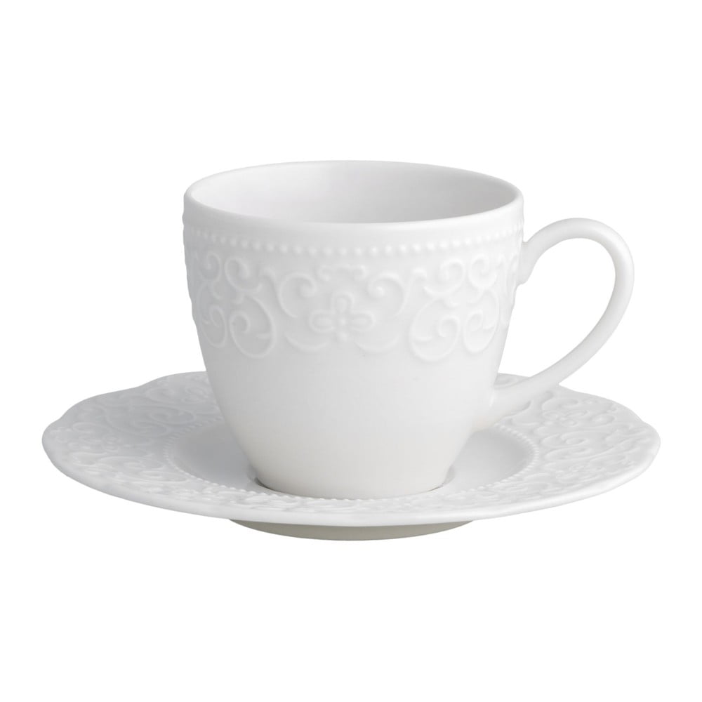 Ceașcă cu farfurioară pentru ceai Brandani Gran Gala, alb bonami.ro imagine 2022