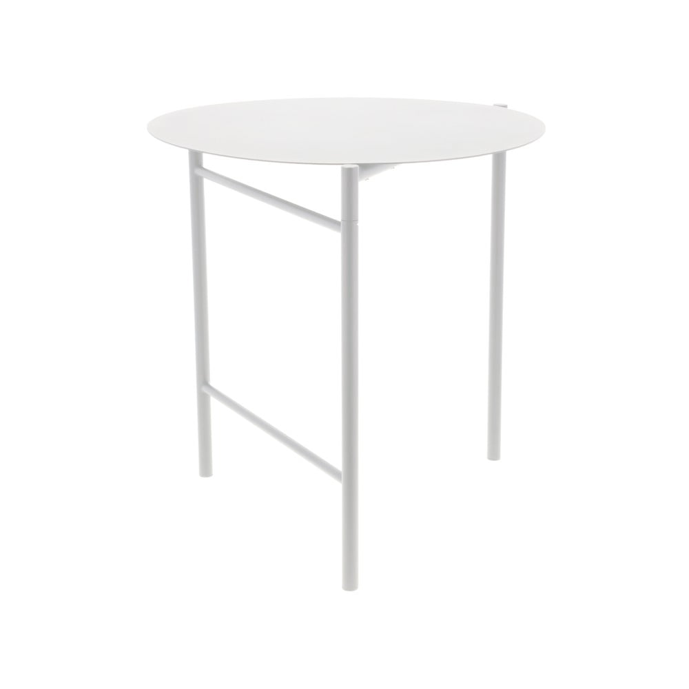 Masă de dining albă rotundă din metal ø 70 cm Disc – Zone