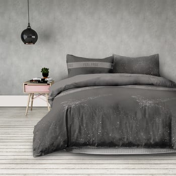 Lenjerie de pat din microfibră  ameliahome eagle, 135 x 200 cm + 50 x 75 cm, gri