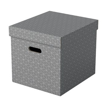 Set 3 cutii depozitare leitz eselte, 32 x 36,5 cm, gri