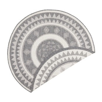 Covor adecvat pentru exterior bougari jamaica, ⌀ 200 cm, gri-crem