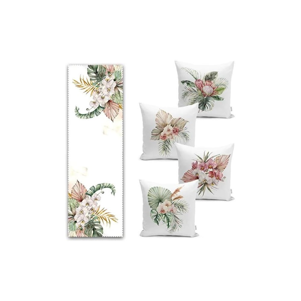 Set fețe de pernă decorative și napron 5 buc. – Mila Home