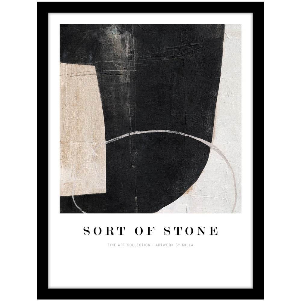 Poster cu ramă 32x42 cm Sort Of Stone – Malerifabrikken