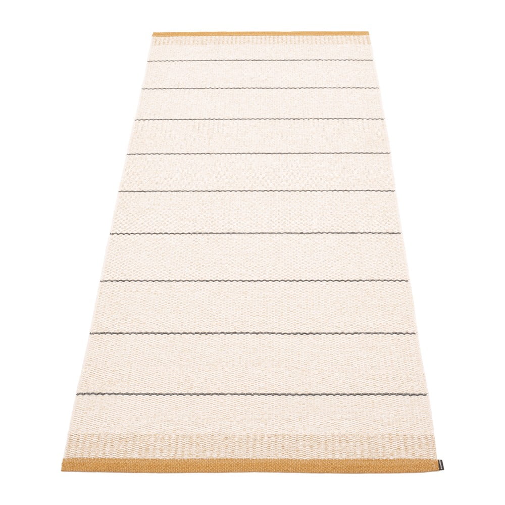 Covor tip traversă pentru interior și exterior galben ocru/crem 85x200 cm Belle Ochre – Pappelina