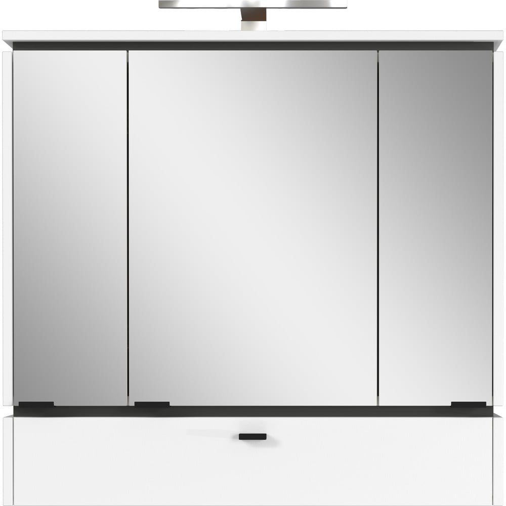 Dulap de baie alb cu oglindă/cu iluminare 79x80 cm modesto – germania