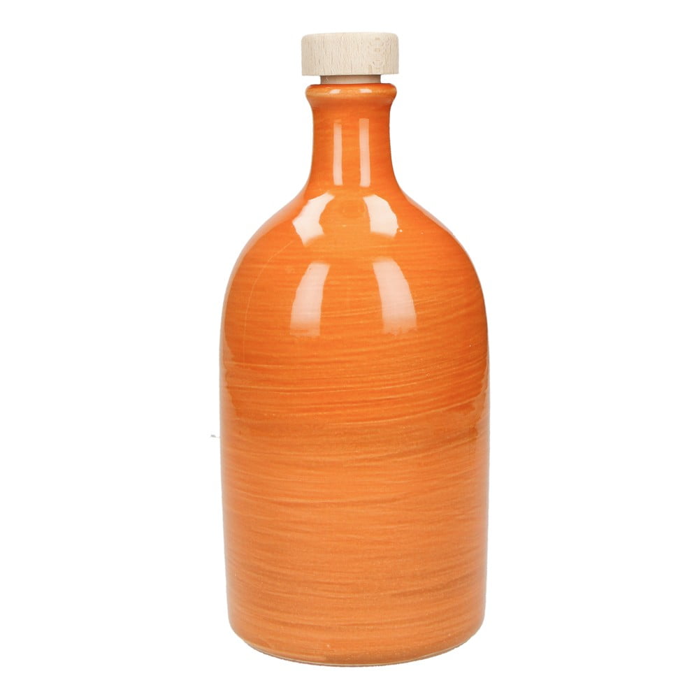 Sticlă din ceramică pentru ulei Brandani Maiolica, 500 ml, orange bonami.ro