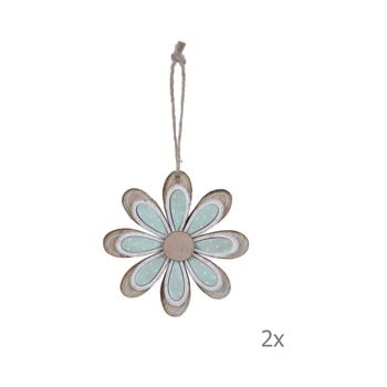 Set 2 decorațiuni suspendate ego dekor, ø 9,5 cm, motive flori