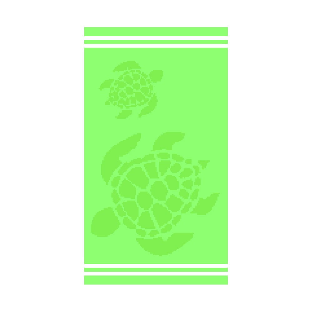 Prosop de plajă verde din bumbac 70x140 cm Turtle – B.E.S.