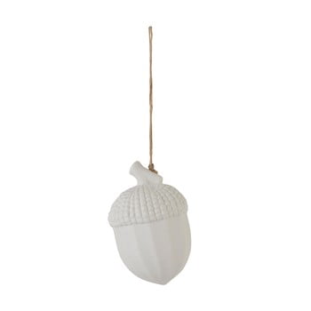 Decorațiune suspendată pentru crăciun j-line hazelnut, alb
