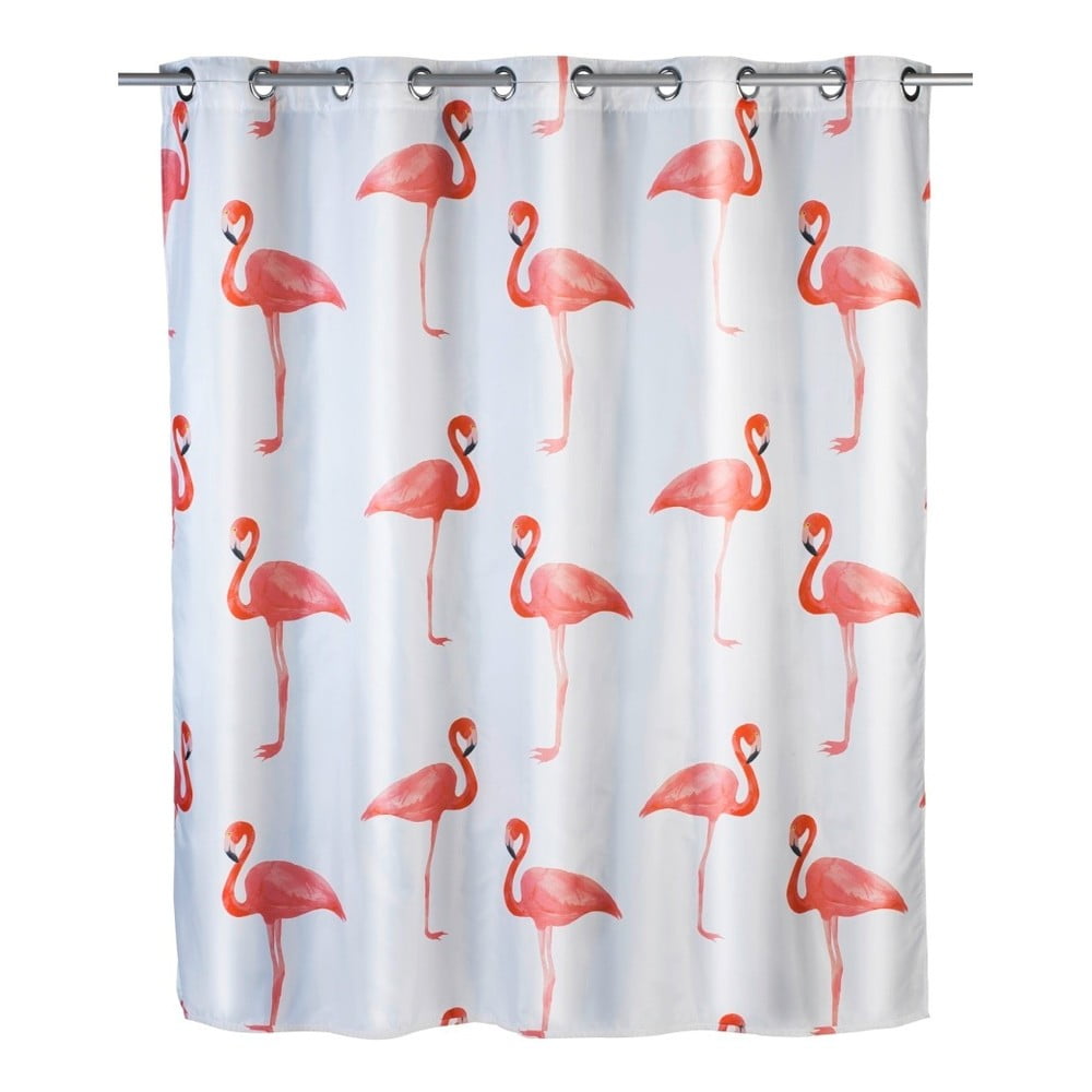 Perdea duș anti mucegai Wenko Flamingo, 180 x 200 cm bonami.ro