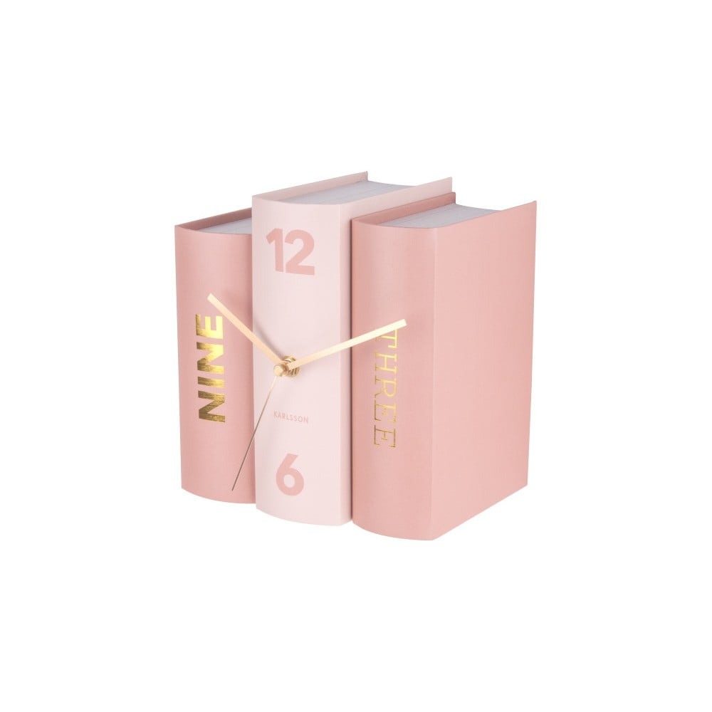 Ceas de birou în formă cărți Karlsson, roz bonami.ro