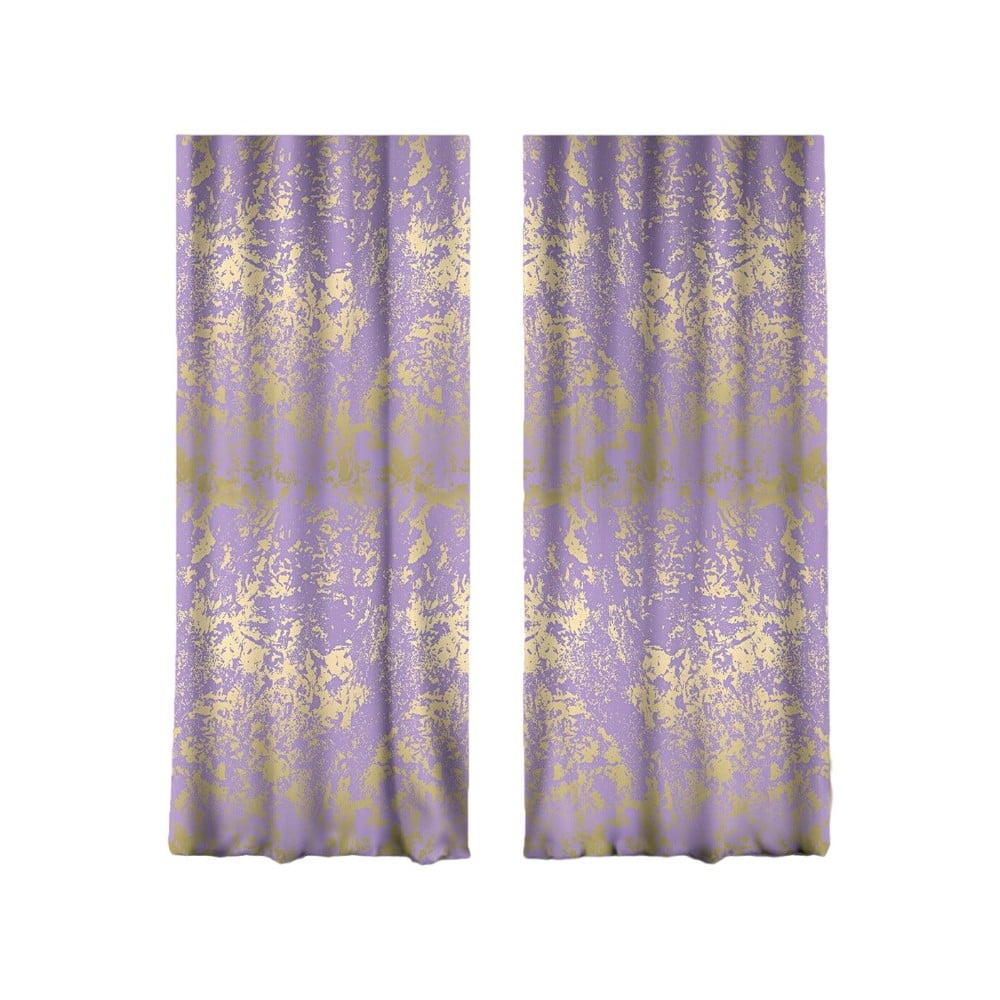 Draperii mov/aurii 2 buc. 140x260 cm – mila home