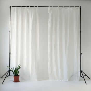 Draperie subțire cu bucle de prindere linen tales daytime, 250 x 130 cm, alb