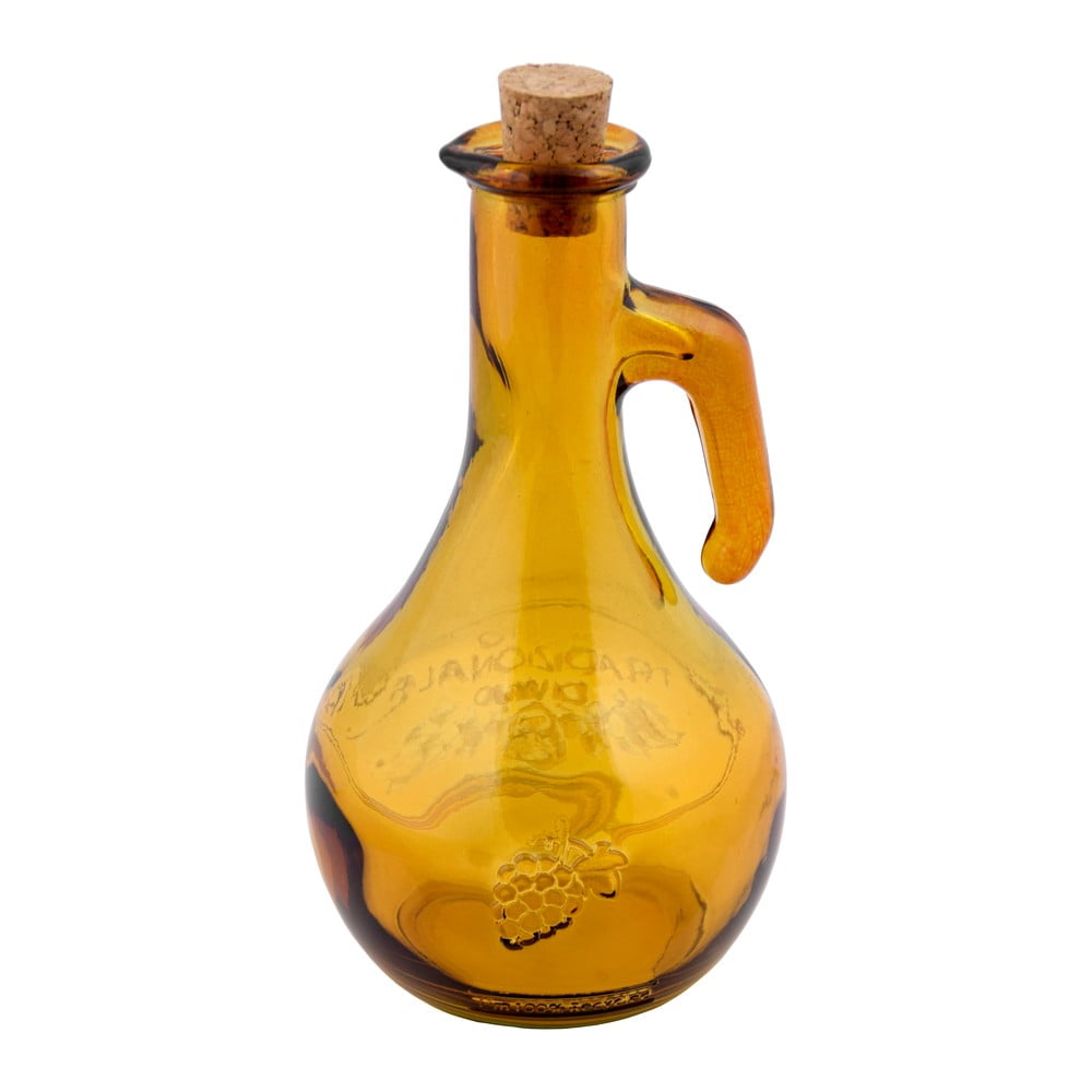 Oțetieră din sticlă reciclată Ego Dekor Di Vino, 500 ml, galben