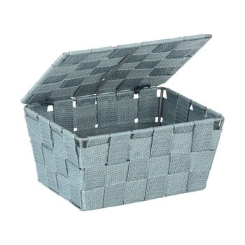 Coș depozitare cu capac wenko, 14 x 19 cm, albastru