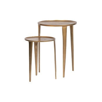 Set 2 mese metalice auxiliare bepurehome medallion, auriu
