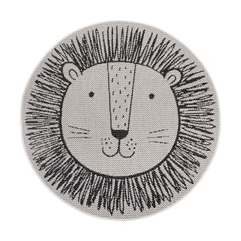 Covor copii ragami lion, ø 160 cm, negru