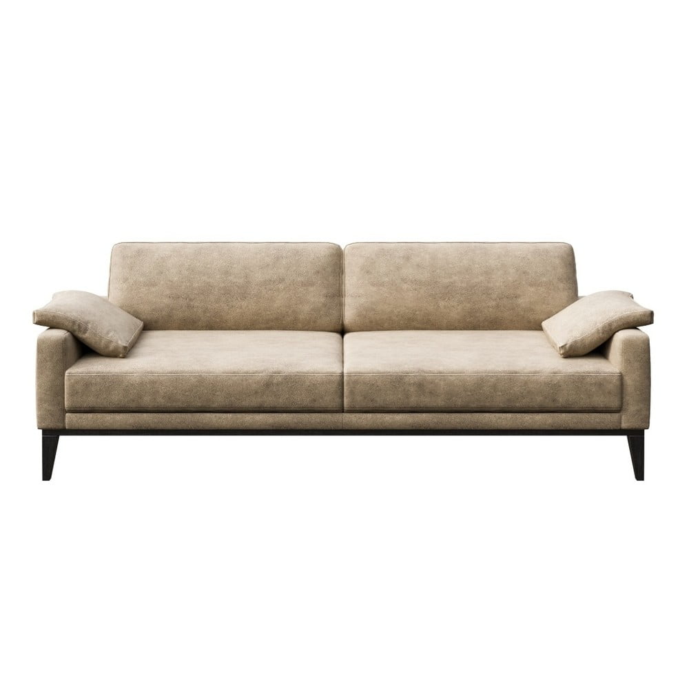 Canapea cu tapițerie din imitație de piele MESONICA Musso, bej, 211 cm bonami.ro imagine 2022 1-1.ro