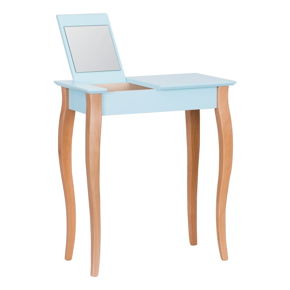 Măsuță de toaletă cu oglindă Ragaba Dressing Table, lungime 65 cm, turcoaz deschis bonami.ro