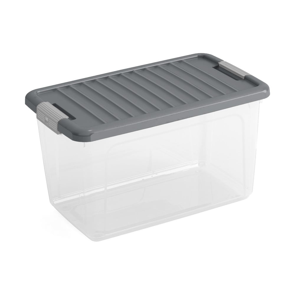 Cutie de depozitare din plastic cu capac 49x30x28,5 cm W box M – KIS